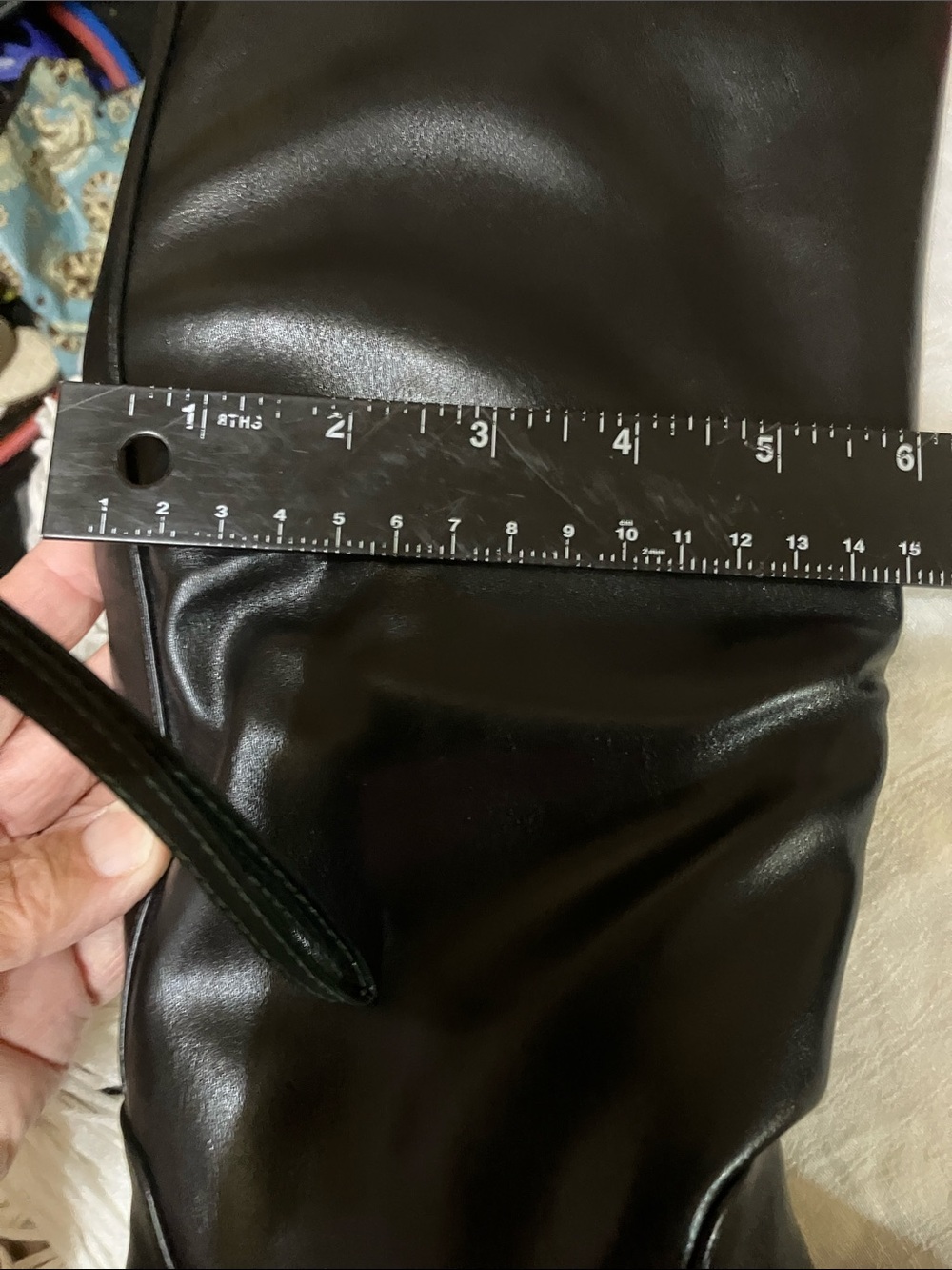 Women's Black Mid-Calf Heeled Boots - Picture 10 of 14